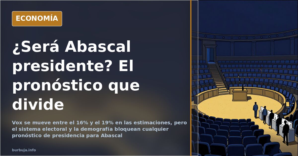 Ilustración editorial de un hemiciclo vacío con escaños azules y dorados y una urna en primer plano, símbolo del debate sobre