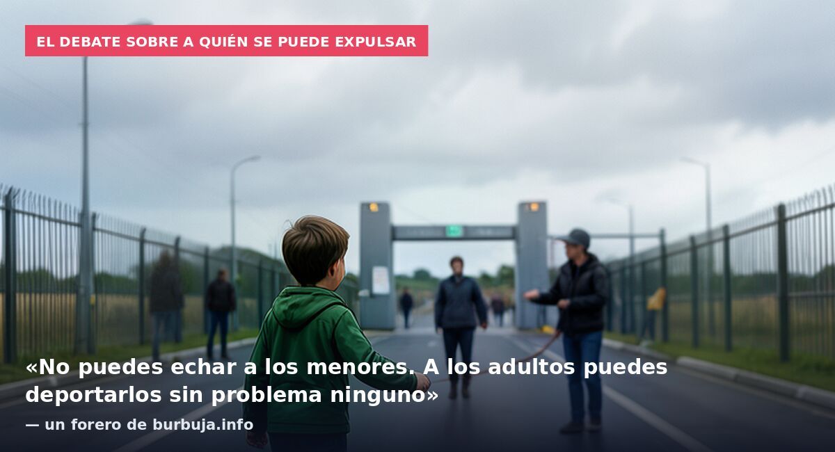 El debate sobre a quién se puede expulsar: «No puedes echar a los menores. A los adultos puedes deportarlos sin problema ninguno» — un forero de burbuja.info