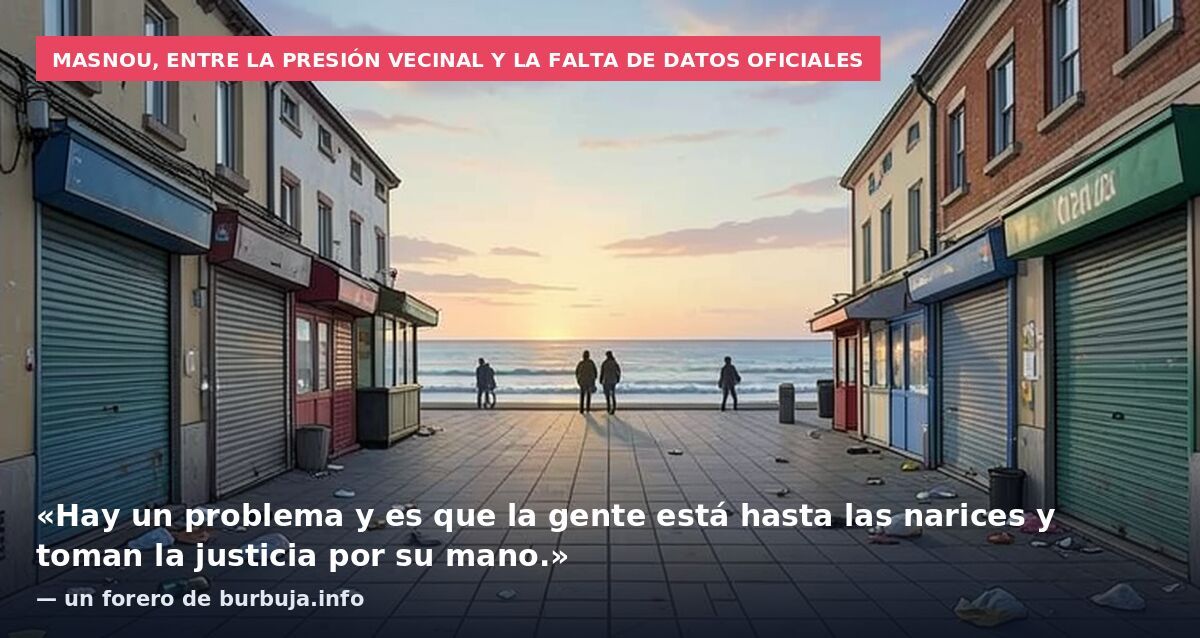 Masnou, entre la presión vecinal y la falta de datos oficiales: «Hay un problema y es que la gente está hasta las narices y toman la justicia por su mano.» — un forero de burbuja.info