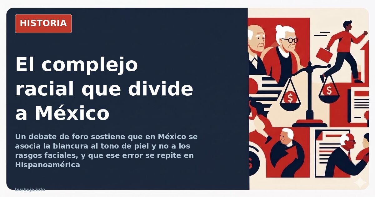 Personas de rasgos mestizos en una calle de México, reflejando el debate sobre identidad racial y autopercepción blanca