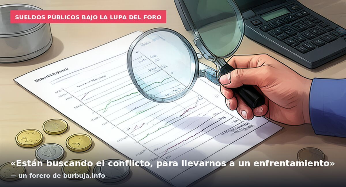 Sueldos públicos bajo la lupa del foro: «Están buscando el conflicto, para llevarnos a un enfrentamiento» — un forero de burbuja.info