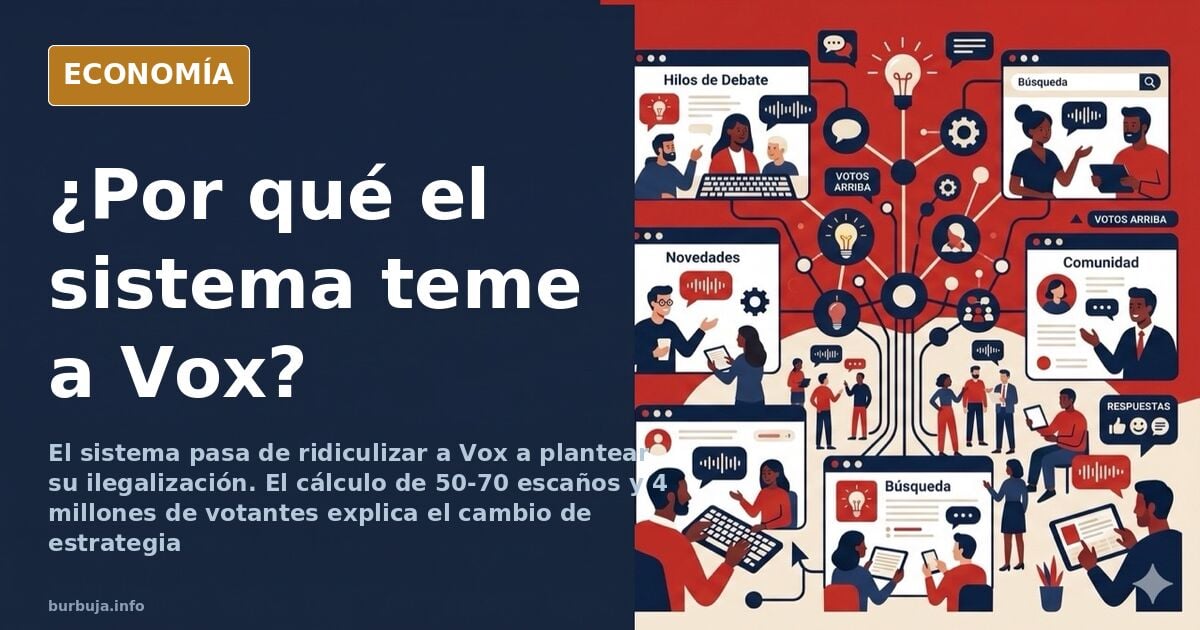 Ilustración editorial de un hemiciclo parlamentario con escaños vacíos y una balanza de la justicia inclinada