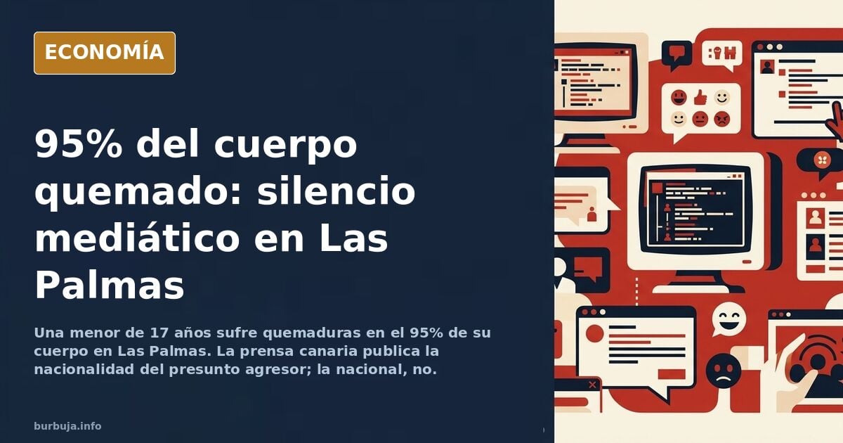 Ilustración editorial de un edificio de viviendas ocupadas en Las Palmas con una ambulancia al fondo, en tonos azul marino y 