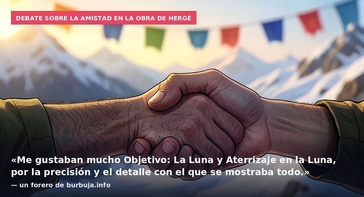 Debate sobre la amistad en la obra de Hergé: «Me gustaban mucho Objetivo: La Luna y Aterrizaje en la Luna, por la precisión y el detalle con el que se mostraba todo.» — un forero de burbuja.info