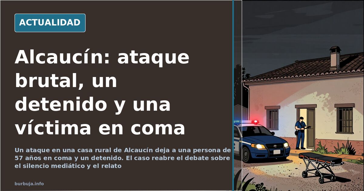 Casa rural de Alcaucín, en Málaga, escenario del ataque que ha dejado a una víctima de 57 años en coma