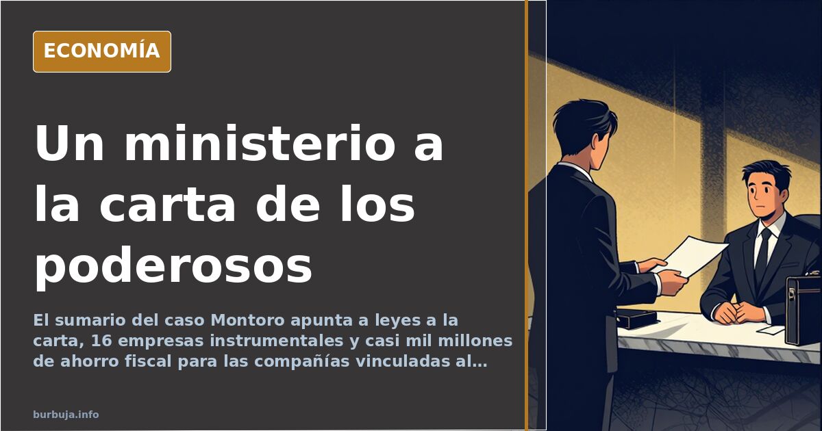 Montoro y su red de leyes a la carta: más de 30 imputados