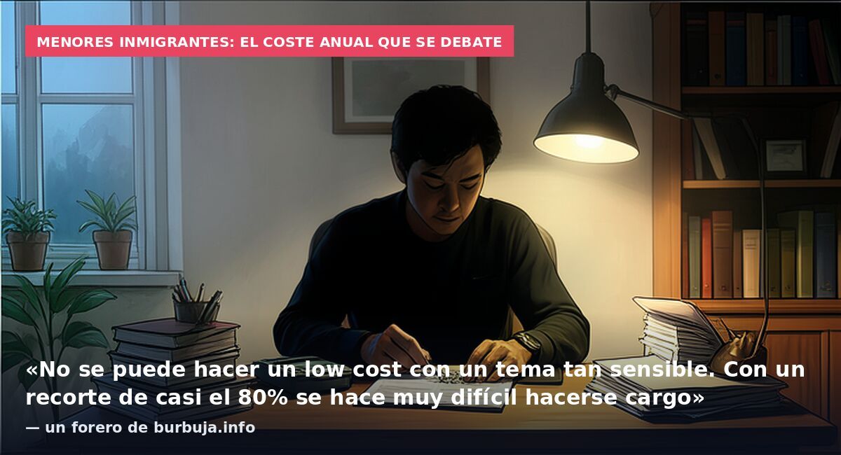 Menores inmigrantes: el coste anual que se debate: «No se puede hacer un low cost con un tema tan sensible. Con un recorte de casi el 80% se hace muy difícil hacerse cargo» — un forero de burbuja.info