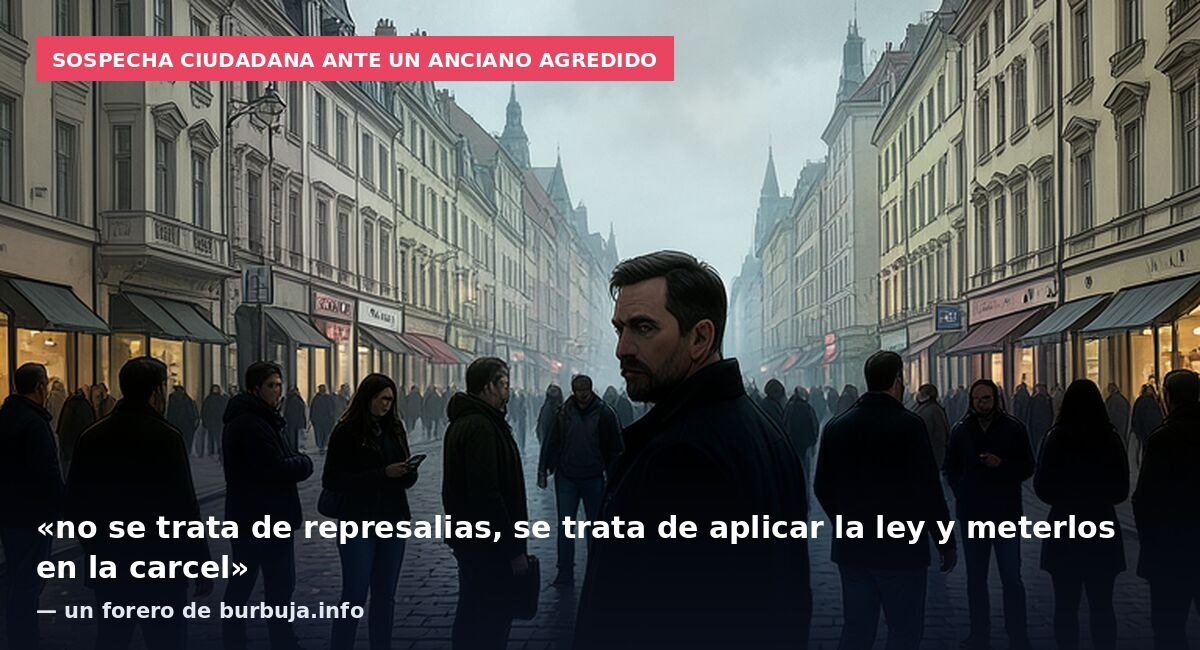 Sospecha ciudadana ante un anciano agredido: «no se trata de represalias, se trata de aplicar la ley y meterlos en la carcel» — un forero de burbuja.info