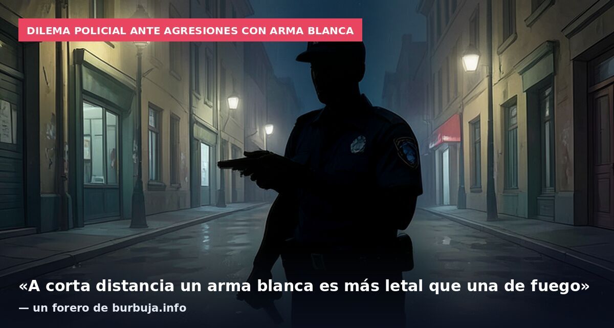 Dilema policial ante agresiones con arma blanca: «A corta distancia un arma blanca es más letal que una de fuego» — un forero de burbuja.info