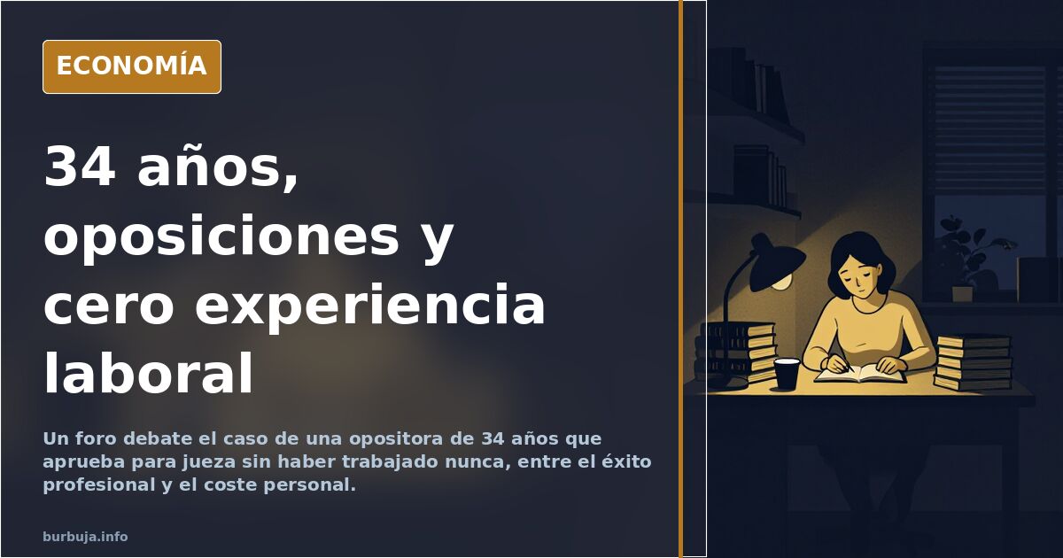 Debate sobre una opositora a juez de 34 años sin trabajar nunca