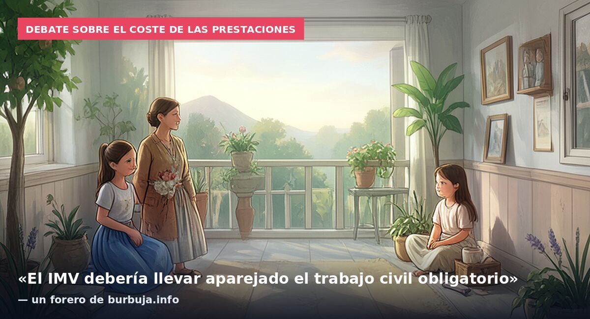 Debate sobre el coste de las prestaciones: «El IMV debería llevar aparejado el trabajo civil obligatorio» — un forero de burbuja.info