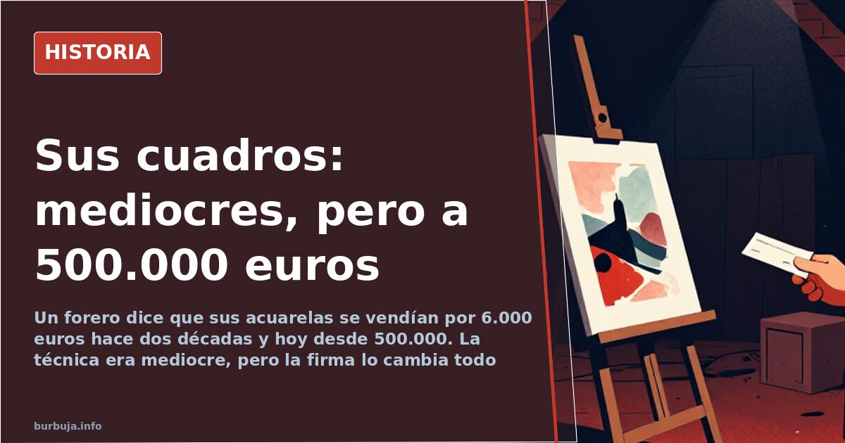 Acuarela de edificios atribuida a Hitler, ejemplo de su obra como pintor aficionado y del debate sobre su calidad técnica