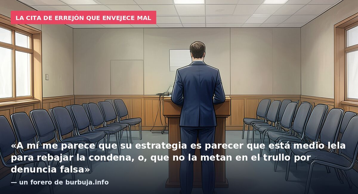 La cita de Errejón que envejece mal: «A mí me parece que su estrategia es parecer que está medio lela para rebajar la condena, o, que no la metan en el trullo por denuncia falsa» — un forero de burbuja.info