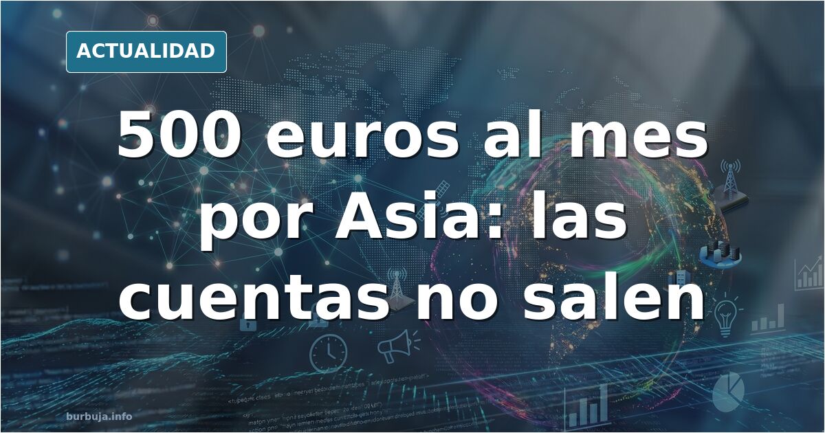 Mochilero consultando un mapa en un mercado asiático con billetes y una libreta de cuentas sobre la mesa