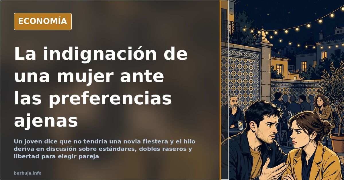 Un joven rechaza novia fiestera y desata el debate