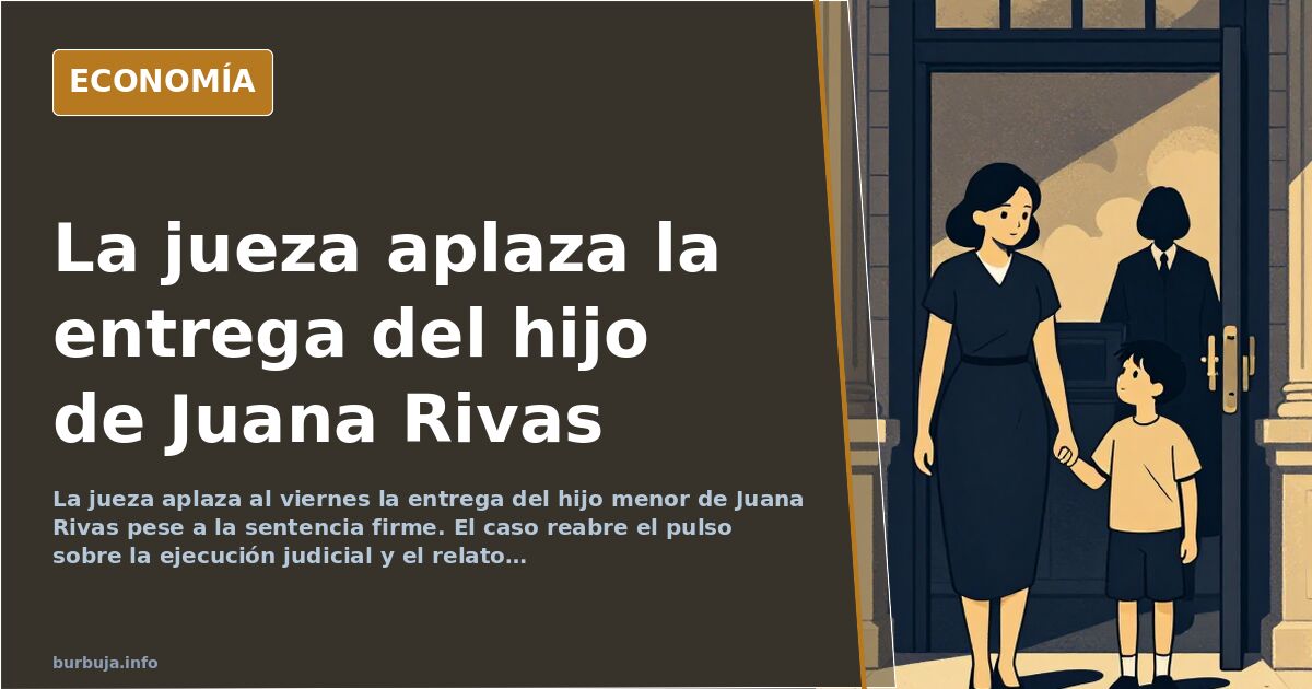 Rivas: la jueza aplaza al viernes la entrega del hijo menor