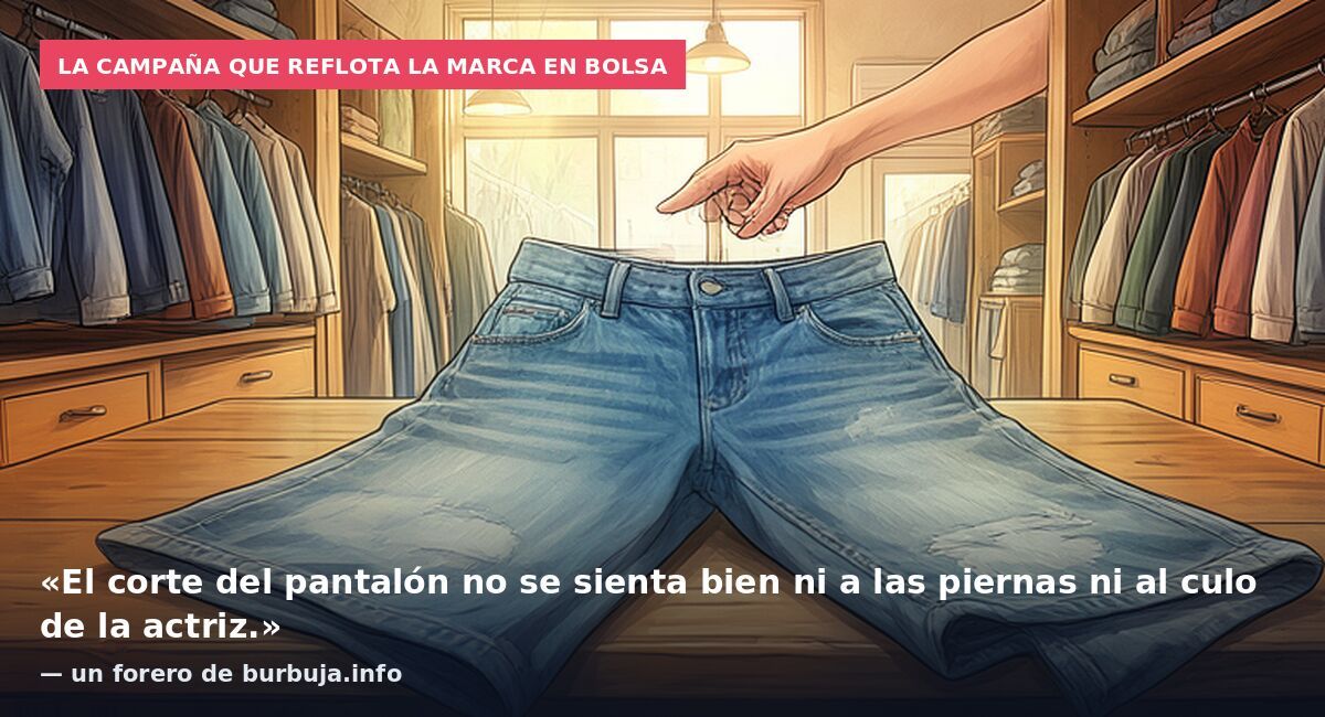 La campaña que reflota la marca en bolsa: «El corte del pantalón no se sienta bien ni a las piernas ni al culo de la actriz.» — un forero de burbuja.info