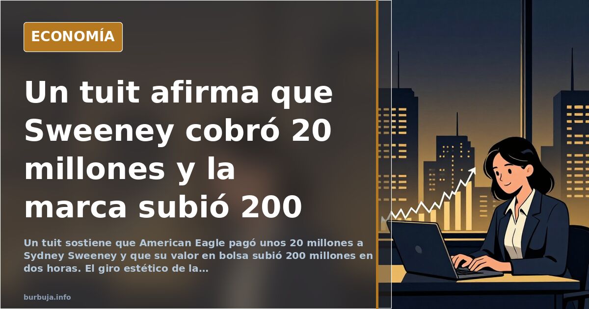 Un tuit afirma que American Eagle pagó 20 millones a Sweeney y subió 200 en bolsa