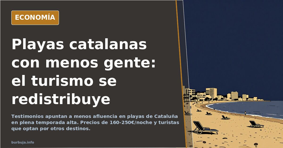 Playas catalanas con menos gente: el turismo se redistribuye