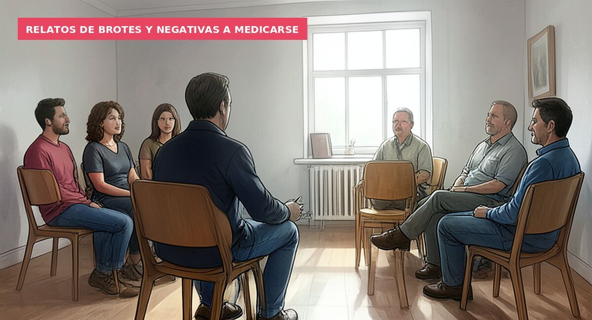 Relatos de brotes y negativas a medicarse
