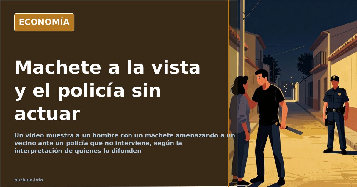 Un vídeo muestra un machete ante un policía que no actúa