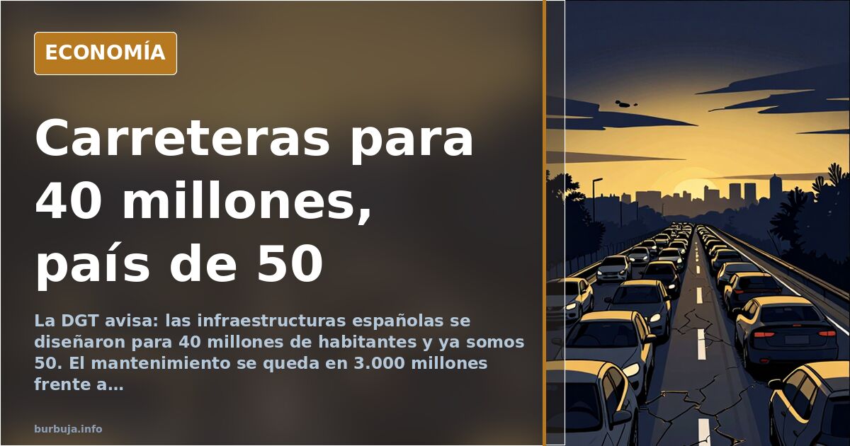 Infraestructuras para 40 millones y 50 millones de habitantes