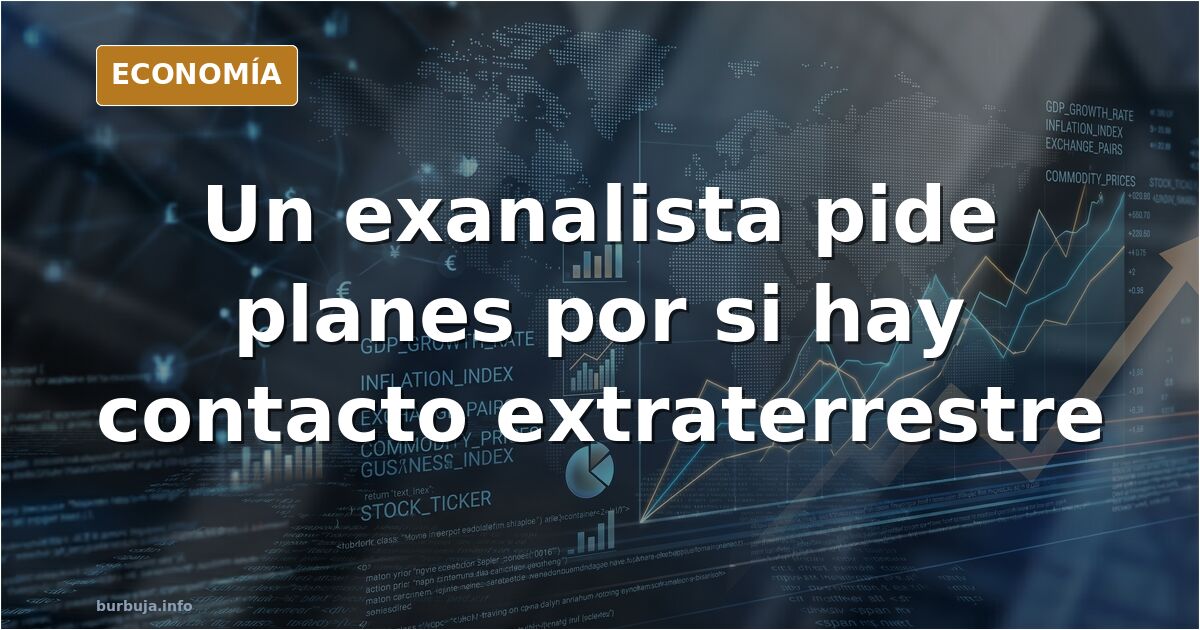 Ilustración editorial en azul marino y dorado de un comité de expertos reunido ante una pantalla con señales espaciales