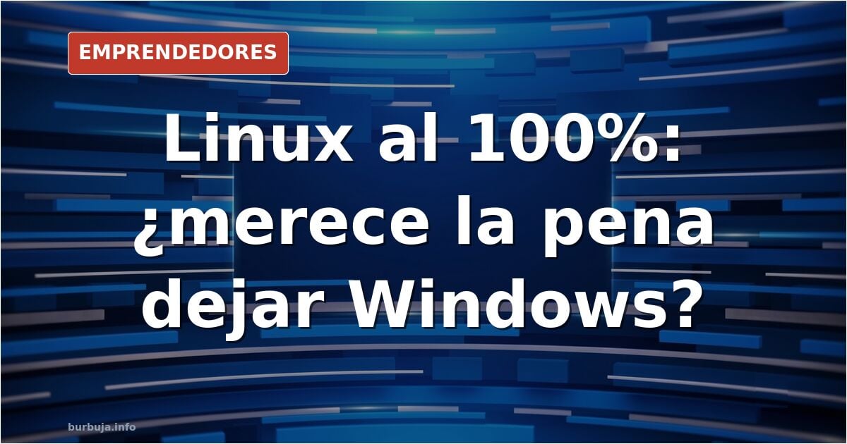 Escritorio de Linux con terminal abierta y gestor de paquetes, símbolo de la migración desde Windows