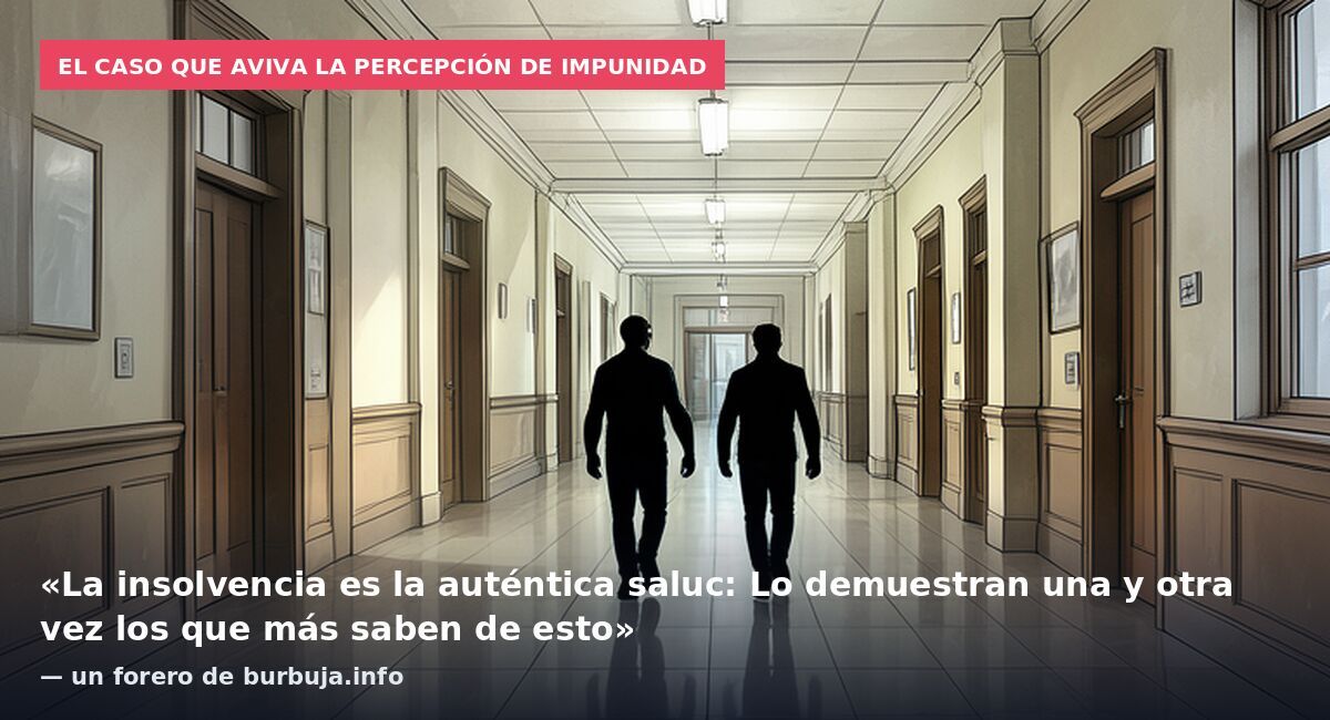El caso que aviva la percepción de impunidad: «La insolvencia es la auténtica saluc: Lo demuestran una y otra vez los que más saben de esto» — un forero de burbuja.info