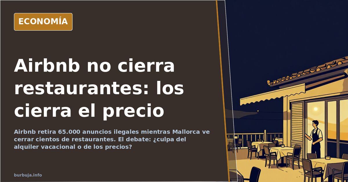 Airbnb y la hostelería de Mallorca: cierres y precios