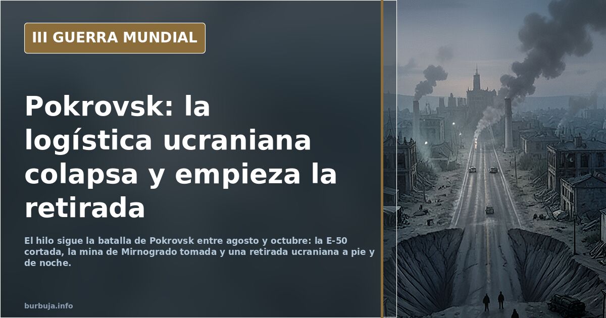 Pokrovsk: la logística ucraniana colapsa y empieza la retirada