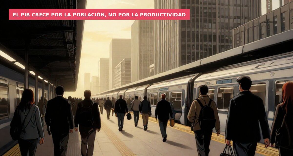 El PIB crece por la población, no por la productividad