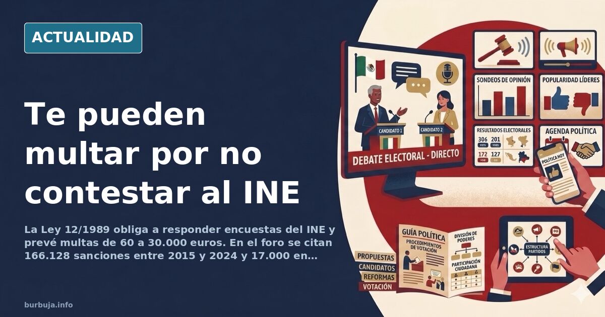 Ciudadano recibiendo una carta de la administración junto a un teléfono fijo, en una escena de encuesta oficial