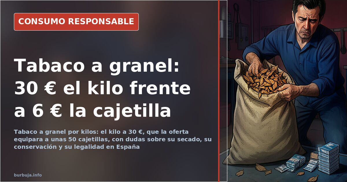 Bulk rolling tobacco: €30 per kilo and legal doubts