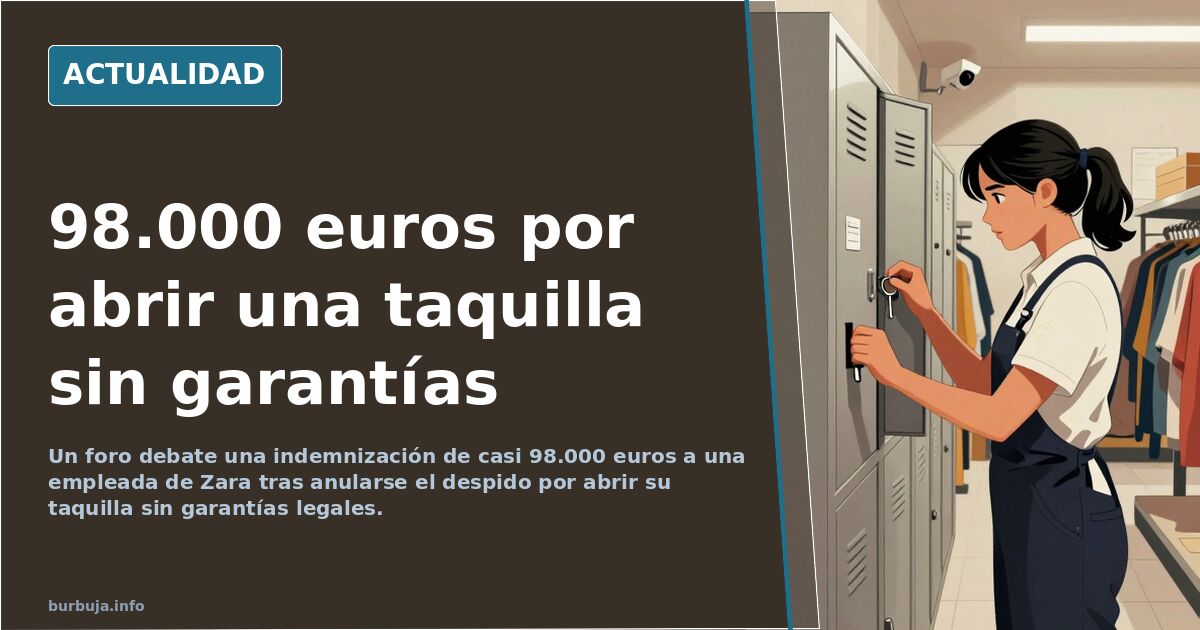 Debate por una indemnización de 98.000 euros a una empleada de Zara