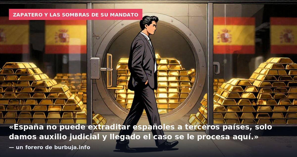 Zapatero y las sombras de su mandato: «España no puede extraditar españoles a terceros países, solo damos auxilio judicial y llegado el caso se le procesa aquí.» — un forero de burbuja.info