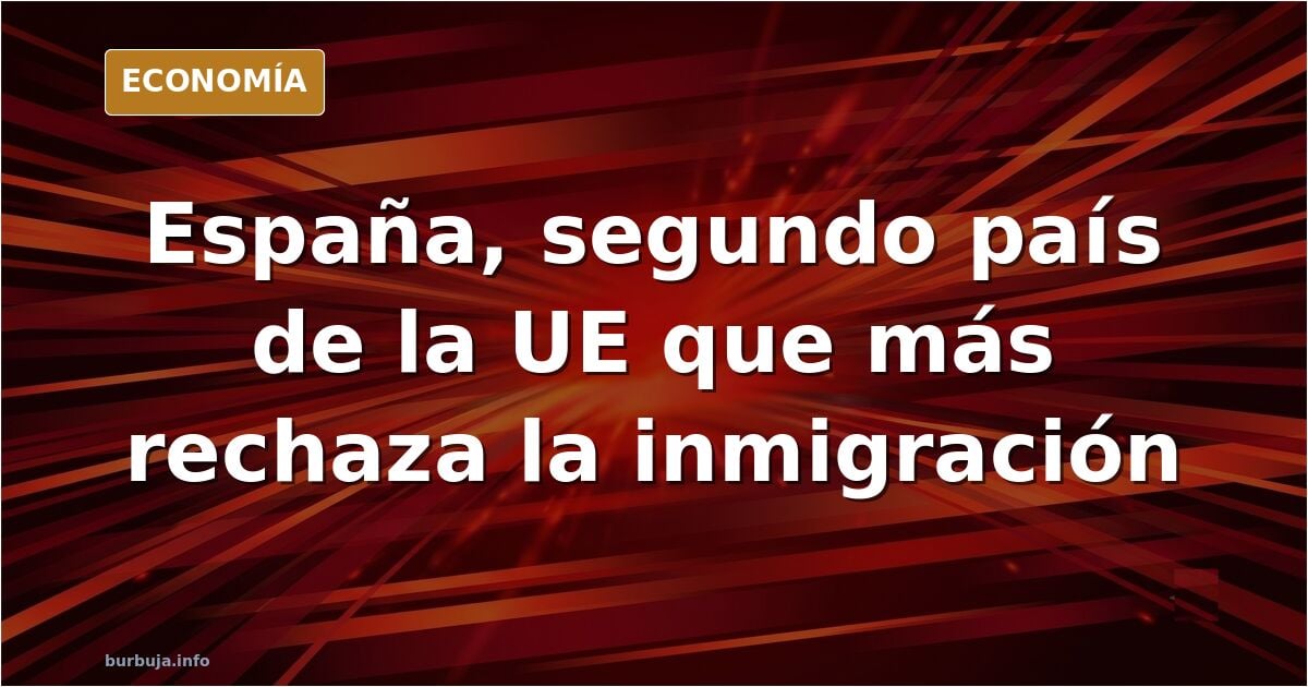 Gráfico de barras con el porcentaje de población que rechaza la inmigración masiva en España, Alemania y otros países europeo