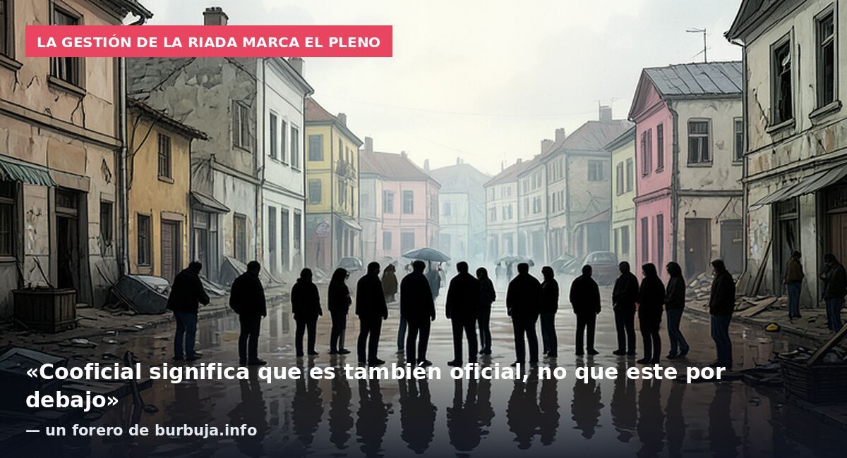 La gestión de la riada marca el pleno: «Cooficial significa que es también oficial, no que este por debajo» — un forero de burbuja.info