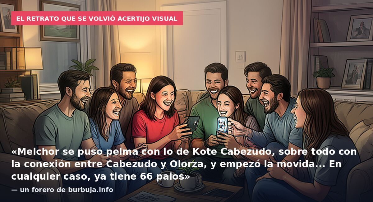 El retrato que se volvió acertijo visual: «Melchor se puso pelma con lo de Kote Cabezudo, sobre todo con la conexión entre Cabezudo y Olorza, y empezó la movida... En cualquier caso, ya tiene 66 palos» — un forero de burbuja.info