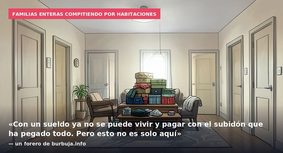 Familias enteras compitiendo por habitaciones: «Con un sueldo ya no se puede vivir y pagar con el subidón que ha pegado todo. Pero esto no es solo aquí» — un forero de burbuja.info