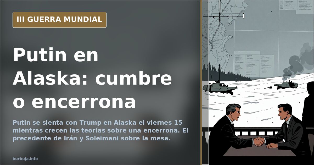 Alaska, la cumbre que nadie entiende: ¿por qué Putin se sienta con Trump?
