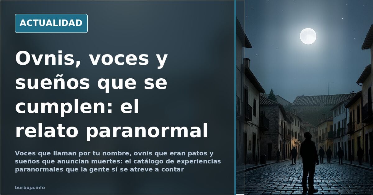 Paranormal experiences: UFOs, voices and prophetic dreams
