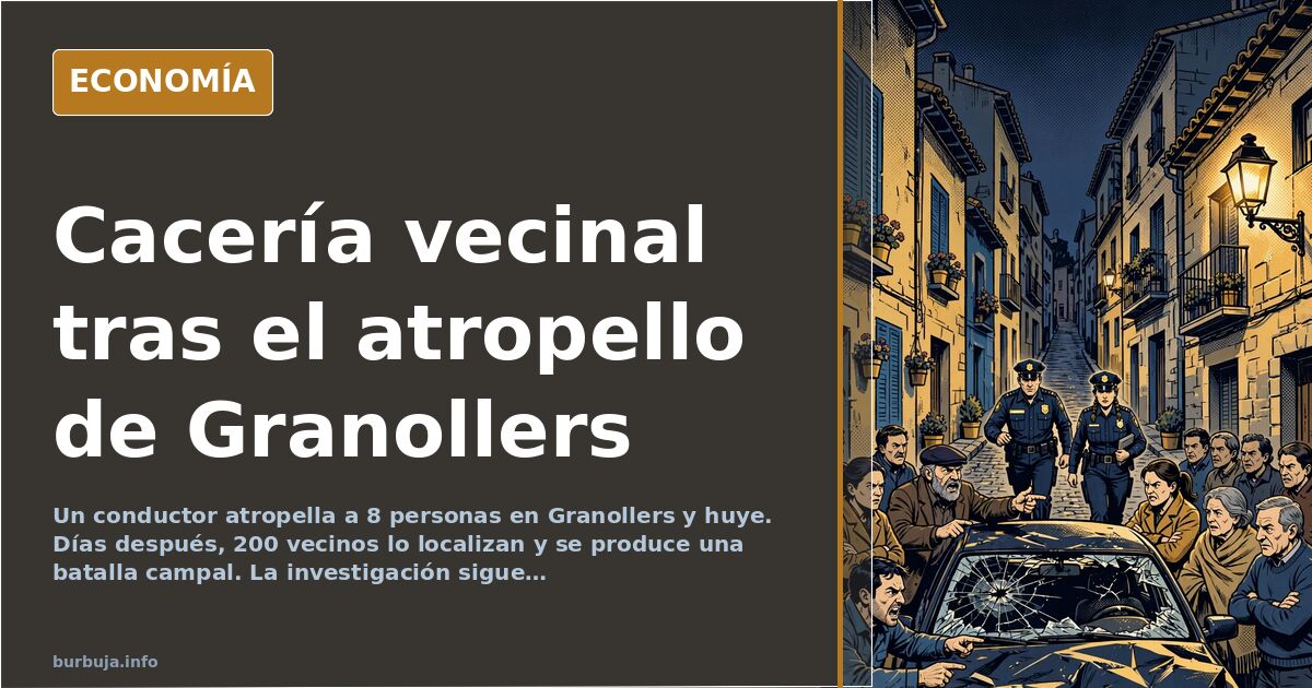 Granollers: 200 vecinos buscan al conductor que atropelló a 8 personas