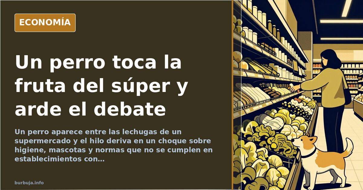 Un perro entre las verduras de un súper desata el debate