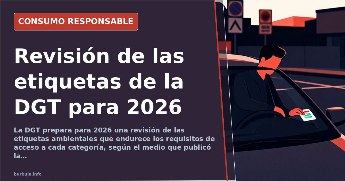La DGT revisa las etiquetas ambientales en 2026