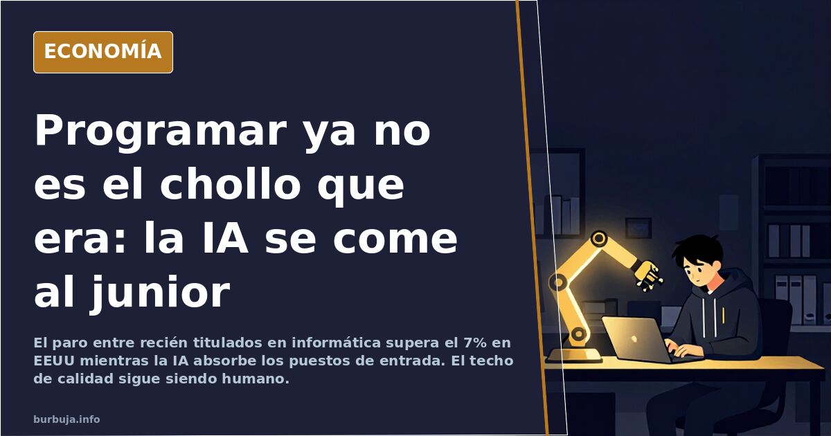 La IA golpea al programador junior: paro del 7% y ofertas de comida rápida