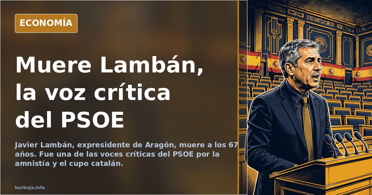 Retrato de Javier Lambán, expresidente de Aragón, en un acto público