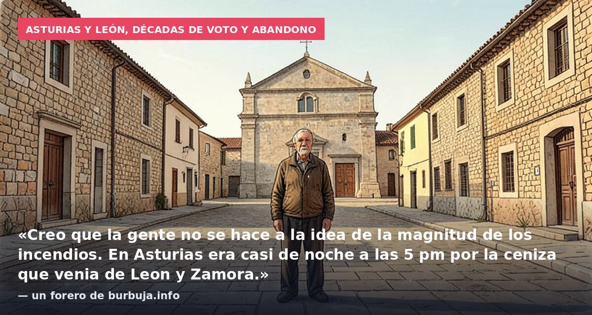 Asturias y León, décadas de voto y abandono: «Creo que la gente no se hace a la idea de la magnitud de los incendios. En Asturias era casi de noche a las 5 pm por la ceniza que venia de Leon y Zamora.» — un forero de burbuja.info