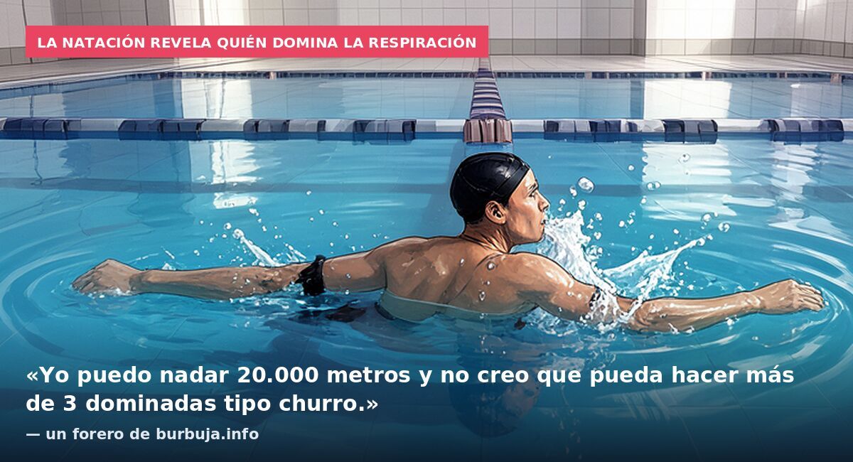 La natación revela quién domina la respiración: «Yo puedo nadar 20.000 metros y no creo que pueda hacer más de 3 dominadas tipo churro.» — un forero de burbuja.info