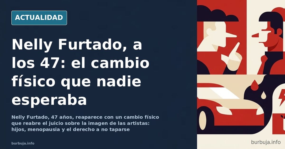 Nelly Furtado en una actuación reciente, con vestuario ajustado y expresión serena, en una imagen de archivo sobre su cambio 